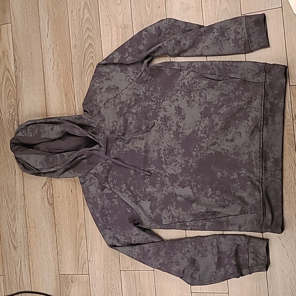 LULULEMON Grey Black Abstract Camo M Pullover Hoodie Sweater Sweater Sweatshirt